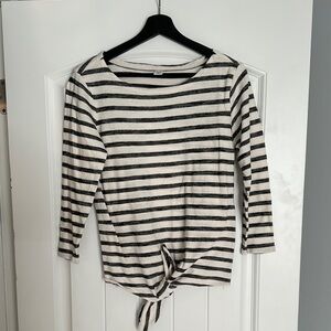 Striped Black and White Women's Top